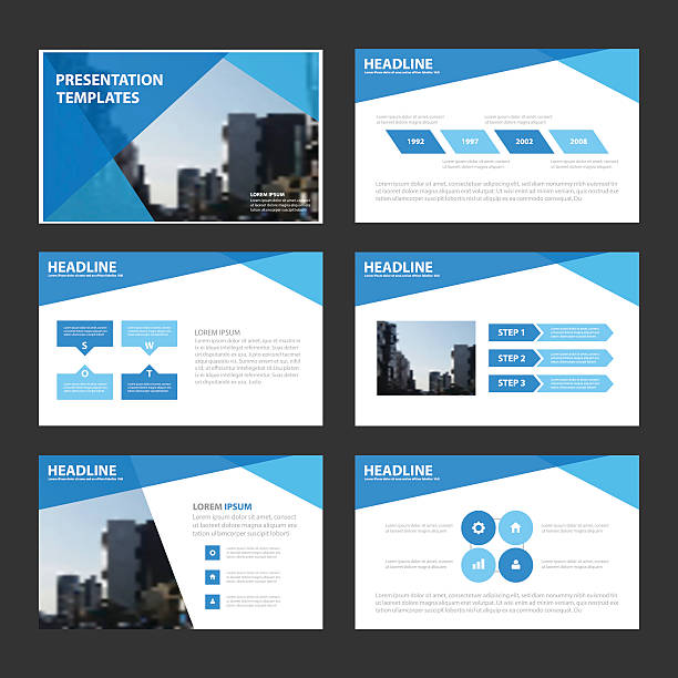 Blue Vector annual report Leaflet Brochure Flyer template design Blue Vector annual report Leaflet Brochure Flyer template design, book cover layout design, Abstract blue presentation templates blue powerpoint template stock illustrations