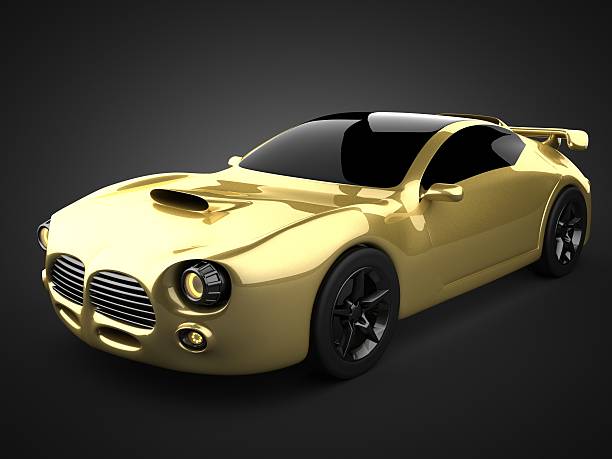 istock green luxury brandless sport car on pink background 525970313