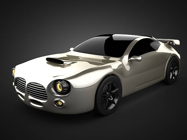 istock green luxury brandless sport car on pink background 525970335
