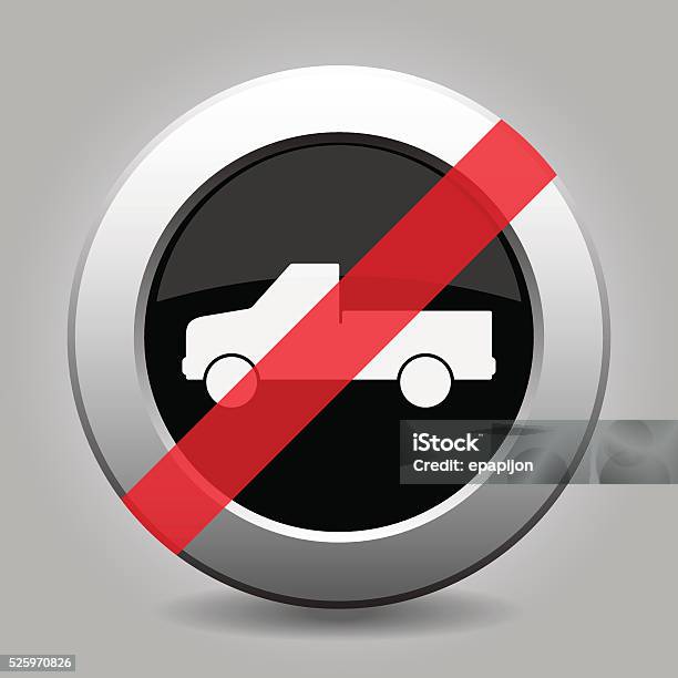 Gray Chrome Button No Car Stock Illustration - Download Image Now - 4x4, Abstract, Car