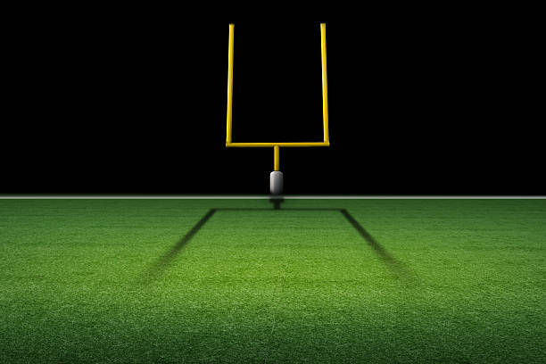american football field goal post american football field goal post with empty field goal post stock pictures, royalty-free photos & images