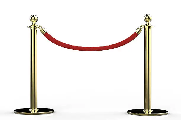 Photo of red rope barrier