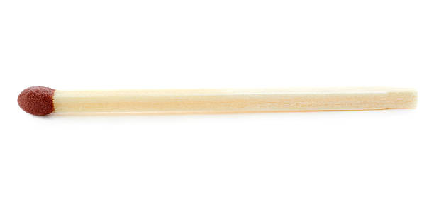 istock Wooden match isolated over the white background 525973086
