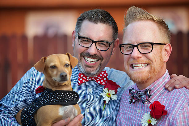Happy Couple with Dog