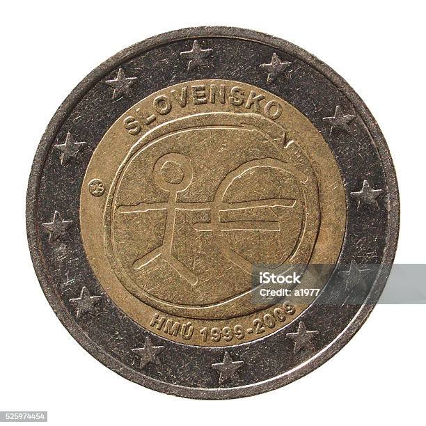 2 Euro Coin From Slovakia Stock Photo - Download Image Now - Anniversary, Banking, Business
