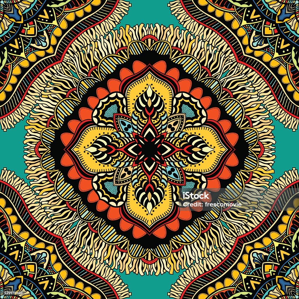 Traditinal Pattern Round Round Seamless Pattern Stock Illustration - Download Image Now ...