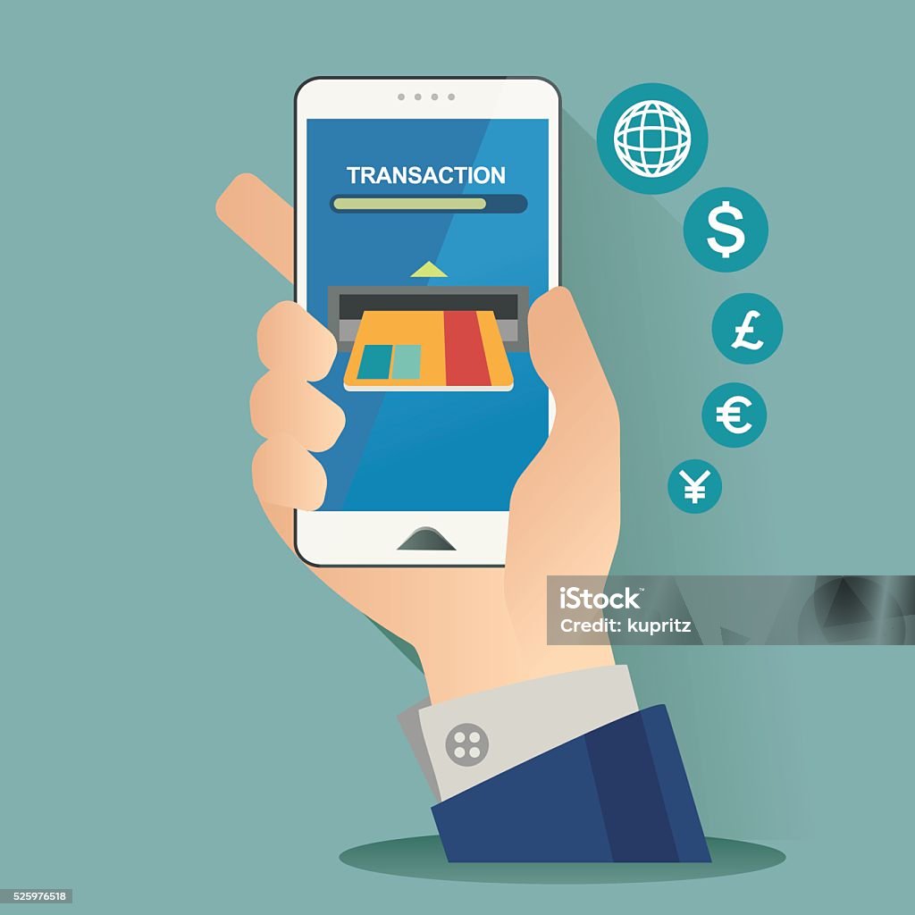 Bank Transaction Animation Vector Vector Illustration For Money Transaction Stock Illustration - Download ...