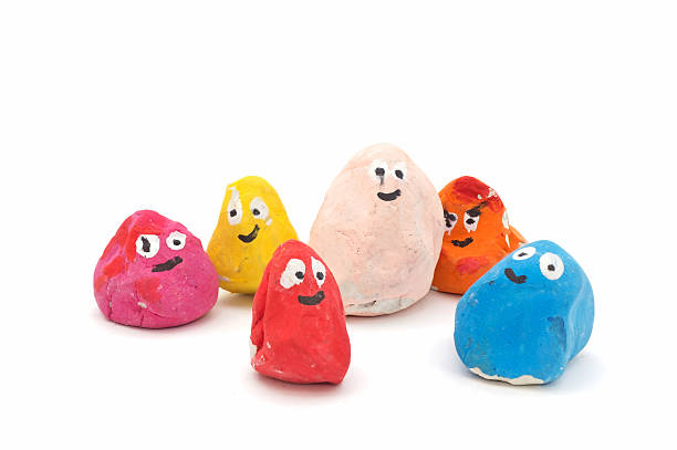 colourful selection of children's handicraft