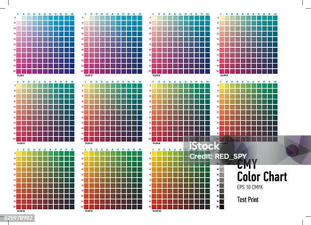 Cmyk Farbe Diagramm Drücken Stockfoto und mehr Bilder von CMYK-Farbmodell - CMYK-Farbmodell, Farbprobe, Digital generiert