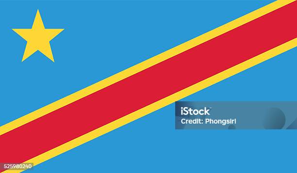 Democratic Republic Of Congo Flag Stock Illustration - Download Image Now - Computer Graphic, Democratic Republic of the Congo, Flag