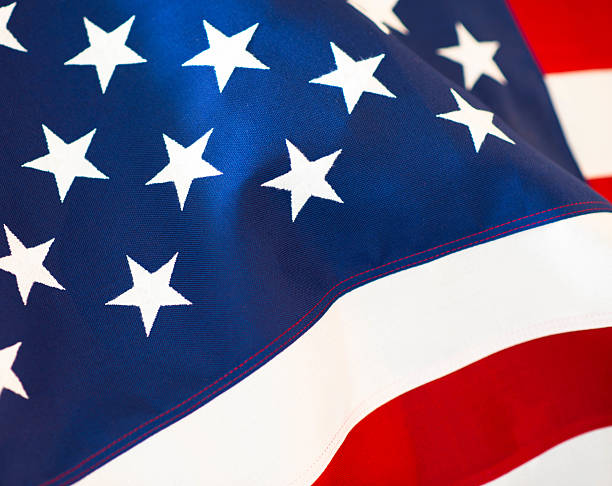 istock Patriotic American Flag Close Up 525981508