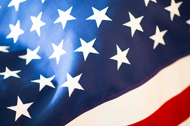 istock Patriotic American Flag Close Up 525981610