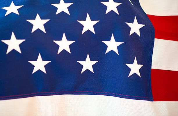 istock Patriotic American Flag Close Up 525981736