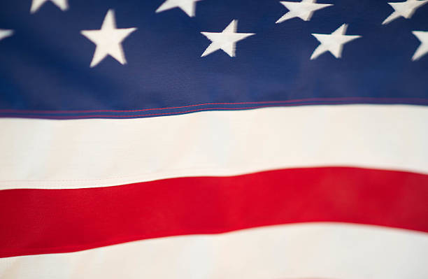 istock Patriotic American Flag Close Up 525981864