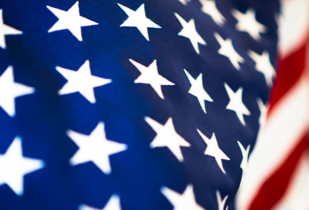 istock Patriotic American Flag Close Up 525981908