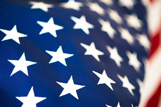 istock Patriotic American Flag Close Up 525981952