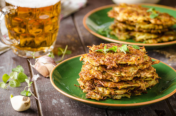 istock Potato pancakes with garlic and beer 525982138