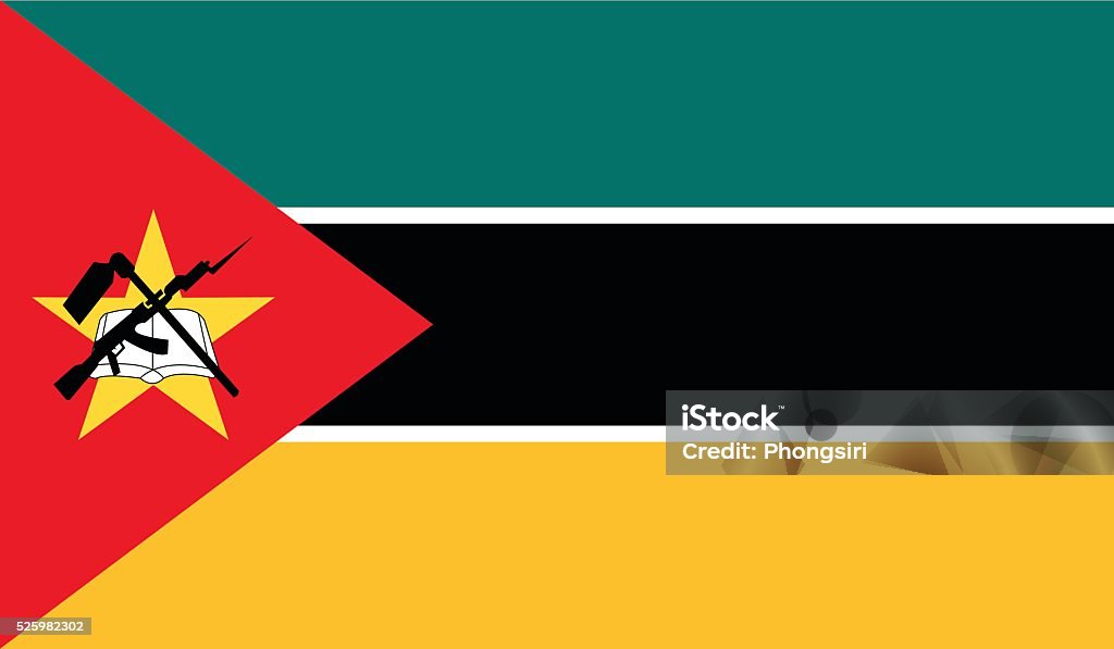 Mozambique flag Backgrounds stock vector