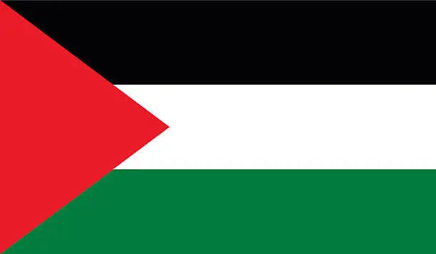 Vector illustration of Palestine Flag