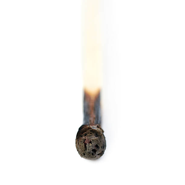istock Wooden match isolated over the white background 525984904