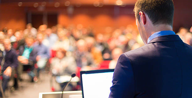 istock Public speaker at Business Conference. 525984975