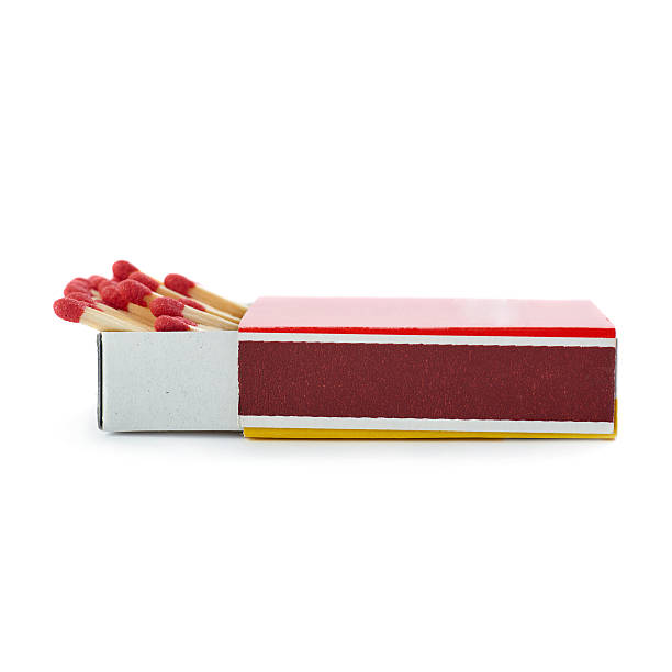 Pile of Wooden matches isolated over the white background Pile of Wooden unused matches in box isolated over the white background unlit match stock pictures, royalty-free photos & images