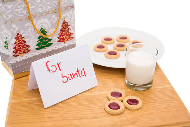 istock Milk and cookies left out for santa 525986637