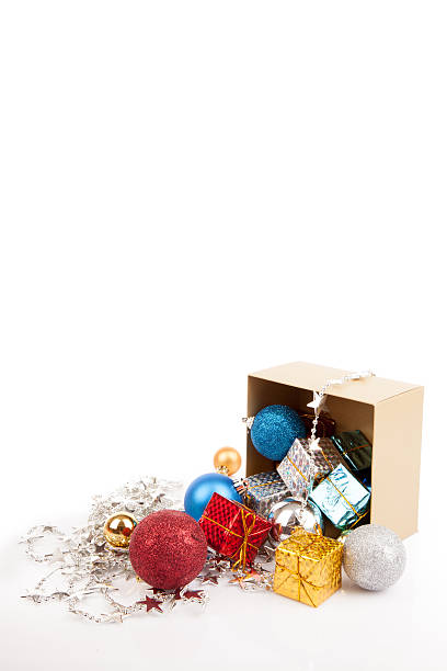 istock Christmas tree bauble ,ornament in a box 525989869