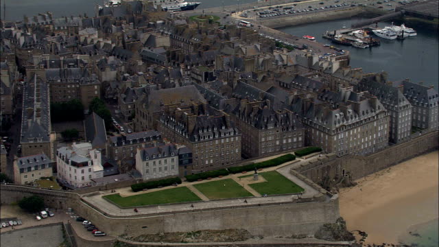 Saint Malo - Aerial View - Brittany, Ille-et-Vilaine, Arrondissement of Saint-Malo, France