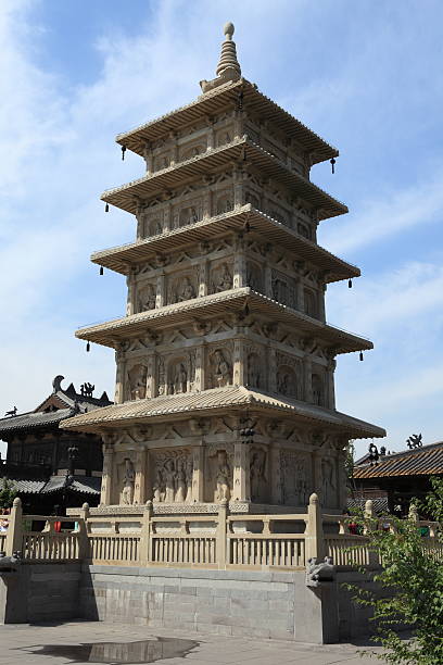 die tempelanlage von datong-yungang bei en chine - datong photos et images de collection