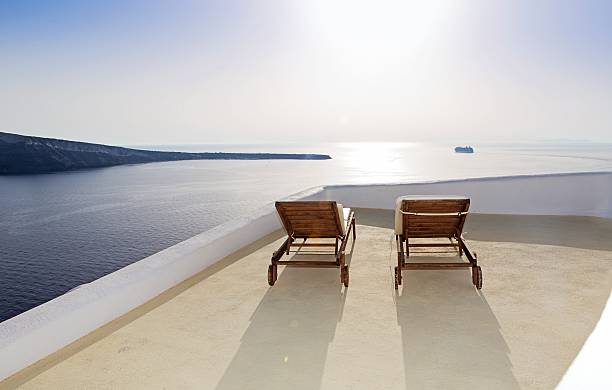 istock Idyllic terrace in Oia, Santorini, Greece 526019585