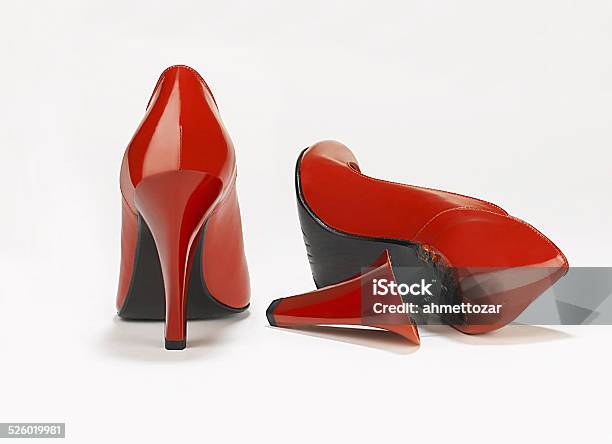 Red Heels Stock Photo - Download Image Now - Broken, Shoe, High Heels
