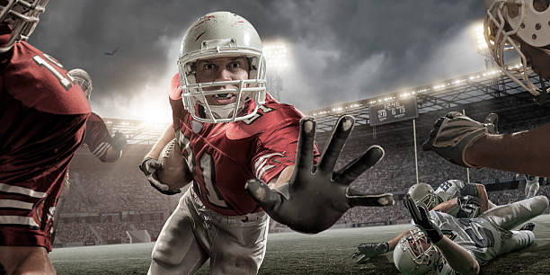 istock Close Up American Football Action 526020779