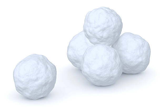 Snowballs heap and one snowball Snowballs heap and one snowball isolated on white background snowball stock pictures, royalty-free photos & images