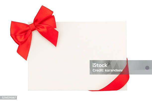 Valentines Day Greeting Card With Red Ribbon Stock Photo - Download Image Now - Abstract, Border - Frame, Celebration