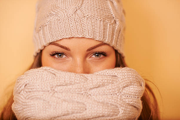 Beautiful woman closeup fall portrait