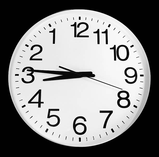 Inverted clock stock photo