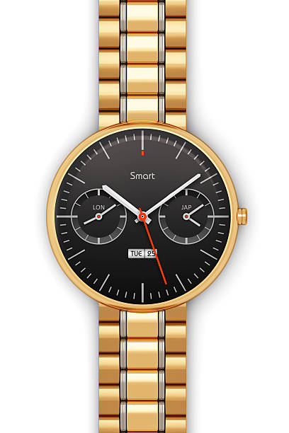 istock Golden luxury smart watch 526042097