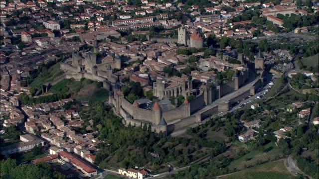 Carcassonne - Aerial View - Languedoc-Roussillon, Aude, Arrondissement of Carcassonne, France
