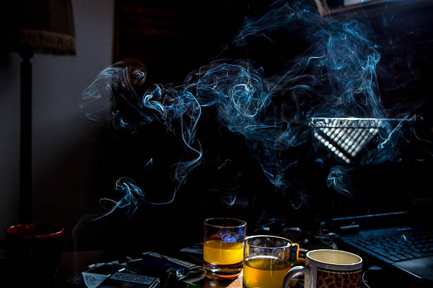 istock Blue smoke in the room 526055637