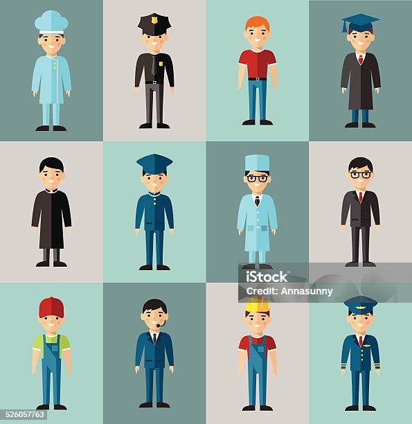 Set Of People Icons Stock Illustration - Download Image Now - Adult, Air Stewardess, Avatar