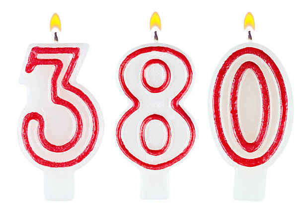 istock candles number three hundred eighty isolated on white background 526058041