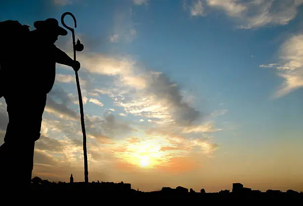 Photo of Pilgrim doing the pilgrimage way to Santiago