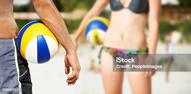 They Came Prepared To Play Stock Photo - Download Image Now - Holding, Men, Volleyball - Ball