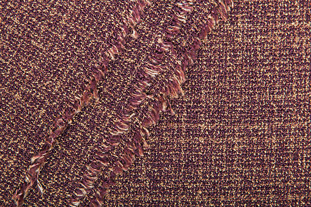 trama di tessuto marrone - close to brown wool canvas foto e immagini stock