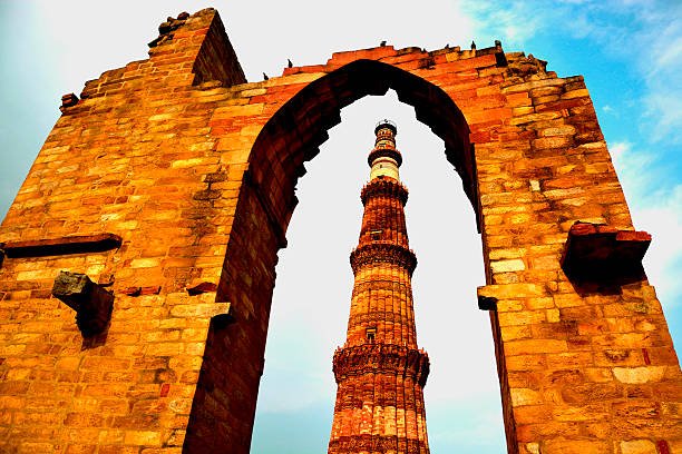 Qutub minar, new Delhi stock photo