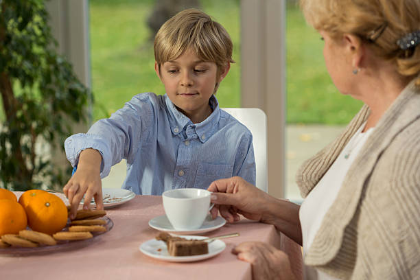 Child eating dessert