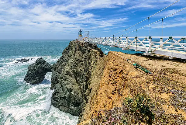 Photo of Lighthouse on the rock, Point Bonita Lighthouse.