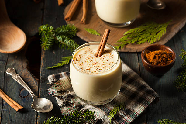 istock Homemade White Holiday Eggnog 526069501