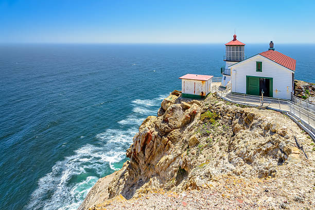 Lighthouse on the rock, Point Reyes Lighthouse.